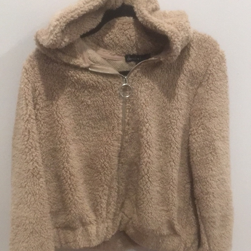 Teddy bear zip up hoodie